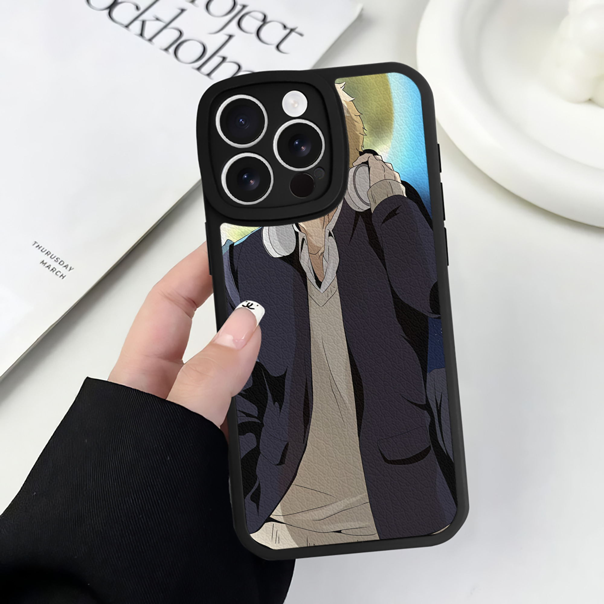 （画像用） ハイキュー!! Haikyu!! 【iPhone 16シリーズ対応】シリコンスマホケース（レザー調） 材質：シリコン